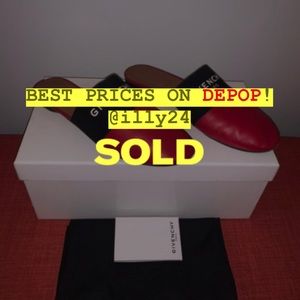 Givenchy Bedford Flat Mule in Cherry Red